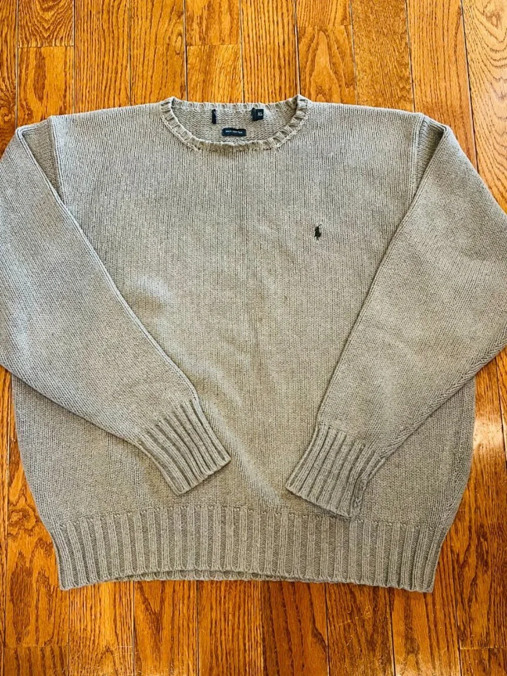 Vintage 90's Polo Ralph Lauren Men’s Cable Knit Fisherman Sweater Size XL Chunky
